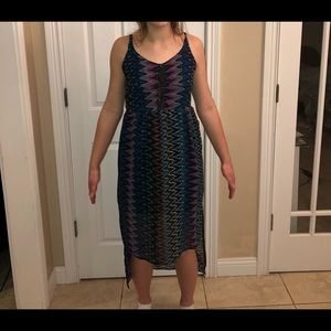 Spaghetti strap high-low dress